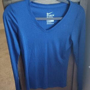Nike Women's Deep Blue Long Sleeve Tee